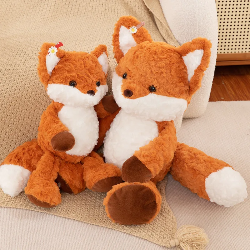 

Kids Plush Toys Cute Fox Doll Pillow Fully Stuffed Soft Doll for Girls To Sleep Large Size Doll Stuffed Animals