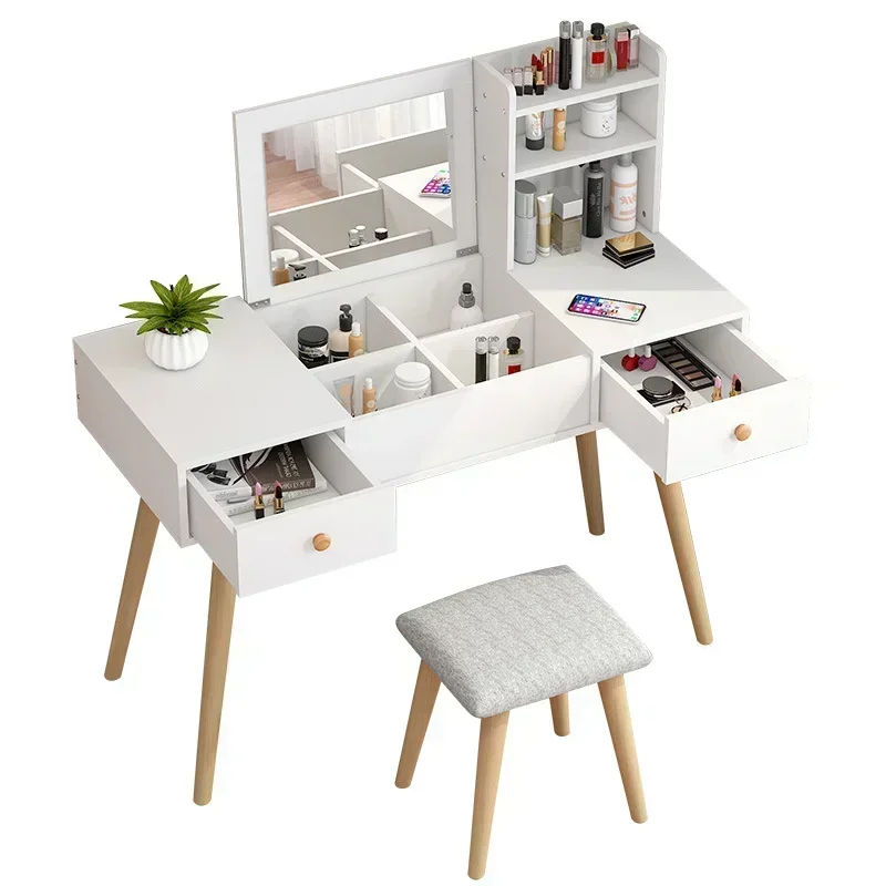 Beauty Nordic Corner Dressing Table Mirror Bedroom Small Apartment Simple Makeup Table Modern Bedroom Furniture