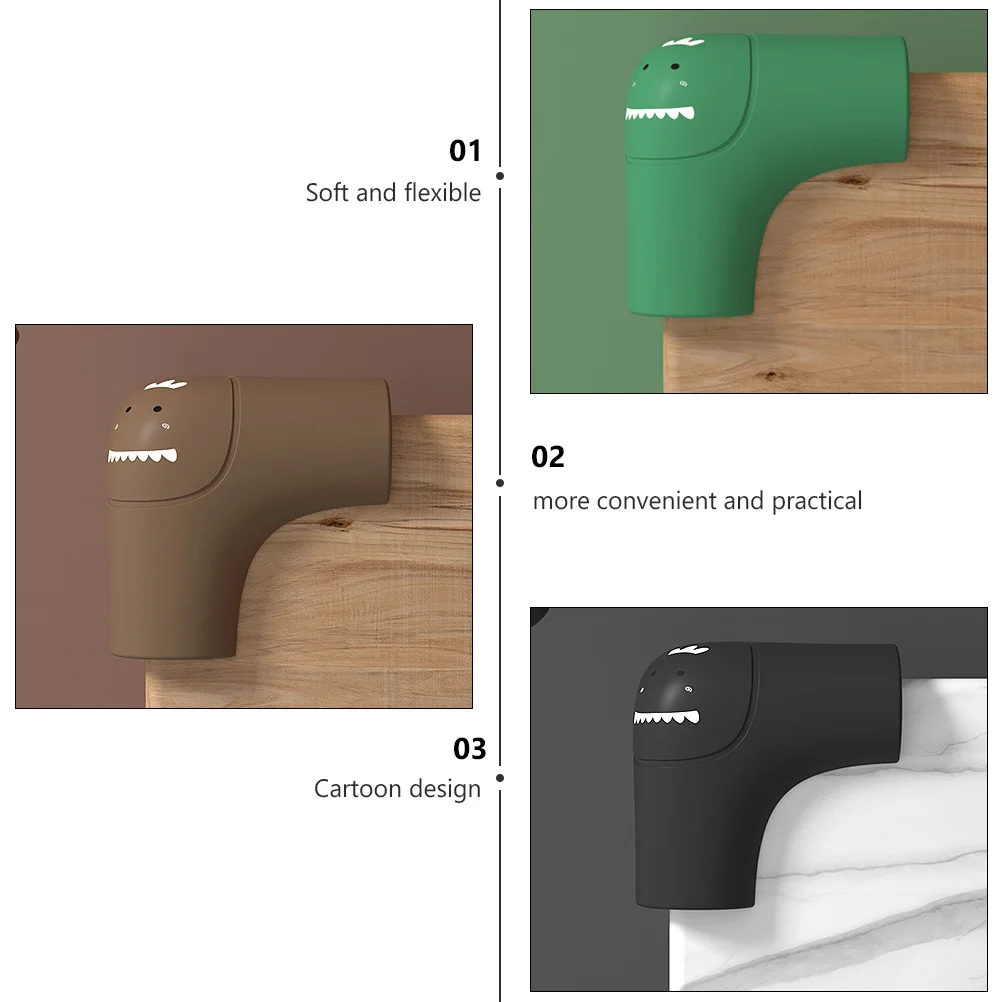 

5Pcs Baby Proofing Safety Corner Protectors Silicone Soft Anti-Collision Table Guards Cartoon Design Furniture Protection
