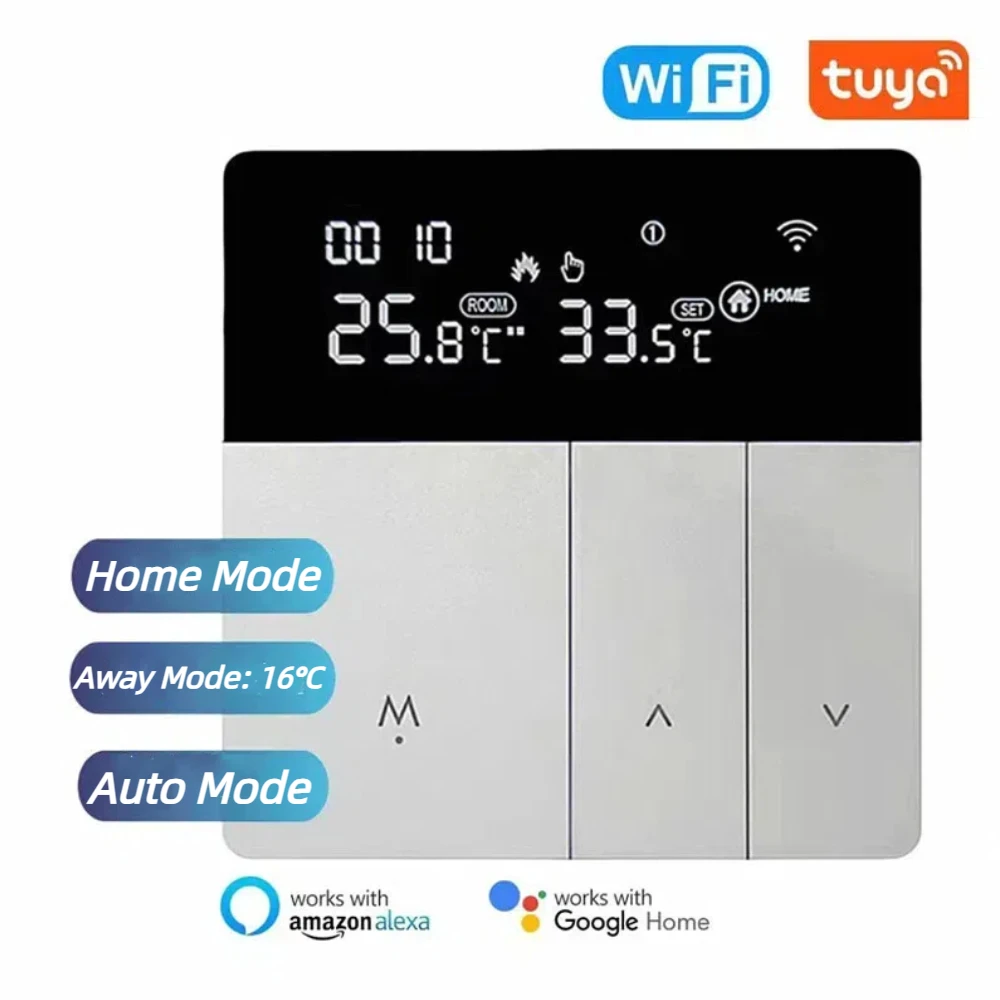 

Умный термостат Tuya WiFi 3A/16A/25A, температура воды, электрический пол с подогревом, контроллер газового котла, поддержка Alexa Google Home