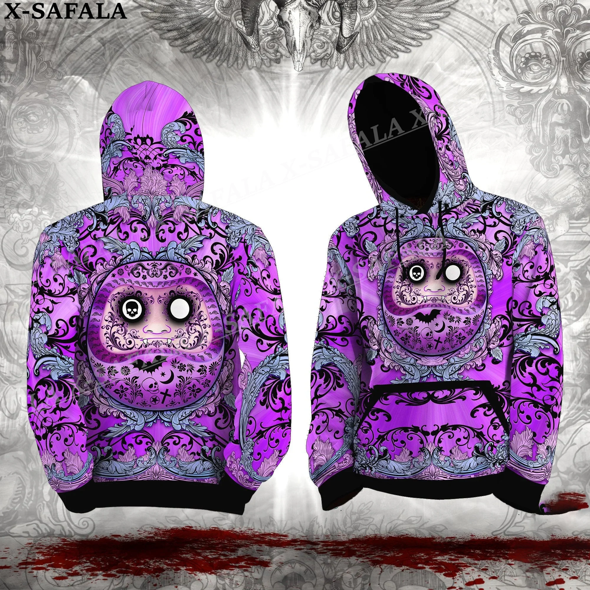 

Japanese Psychedelic Daruma 3D Print Zipper Hoodie Man Female Pullover Sweatshirt Hooded Jacket Jersey Coat Tracksuits-5