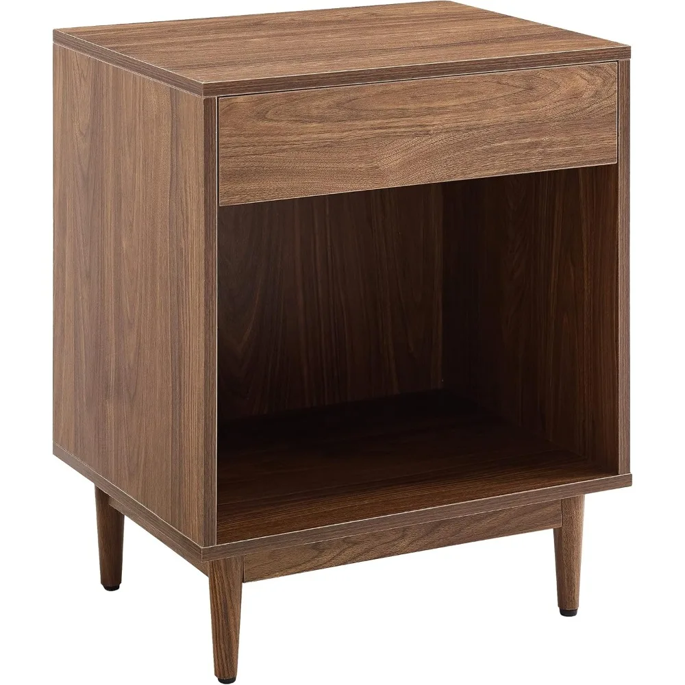 

Liam End Table and Record Player Stand with Storage for Vinyl Records, Walnut