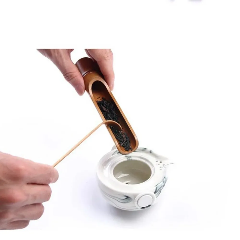 New Handmade Natural Bamboo Tea Scoop High Quality Chinese Style Kung Fu Tea Set Chahe Cha Ze Tea Needle Tea Ceremony