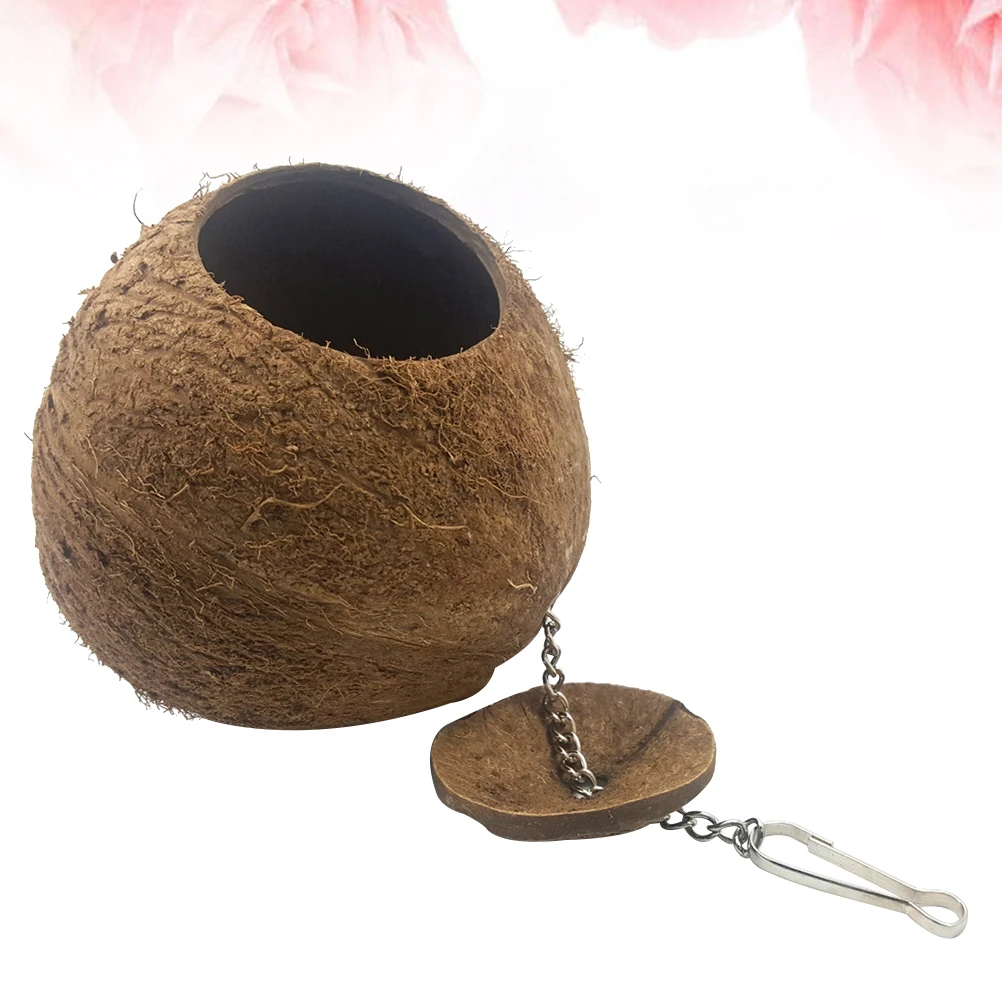 

Coconut Shell Bird Nest Parakeet House Environment for Birds Bamboo Parakeets Breeding Safe