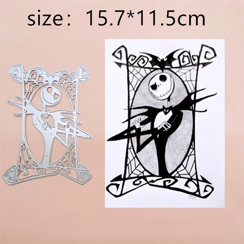 Halloween Castle Frame Skull Boy Metal Cut Dies Stencils for Scrapbooking Stamp/Photo Album Decorative Embossing DIY Paper Cards