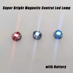 3Pcs Miniature Magnetic Control Led Lamp Model Wireless Light Toys Diy Model Making Kits for Robots /Cars With Battery