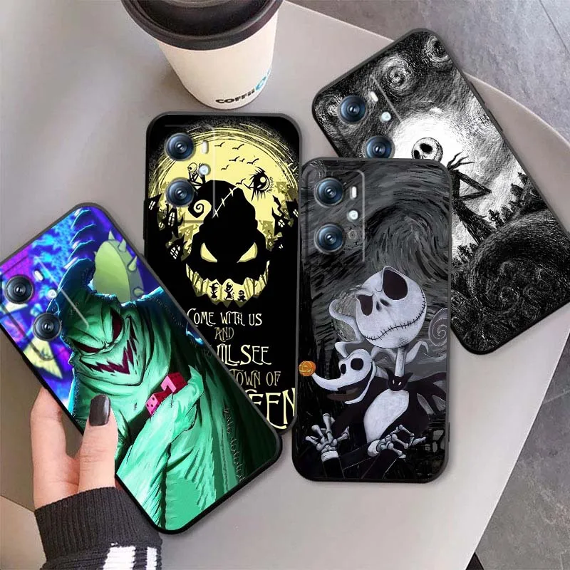 

Disney Nightmare Christmas Jack For OPPO Reno 7 A96 A40 A58 5 6 Realme GT A74 A78 Neo2 A74 A78 Find X5 X3 X7 X8 Black Phone Case