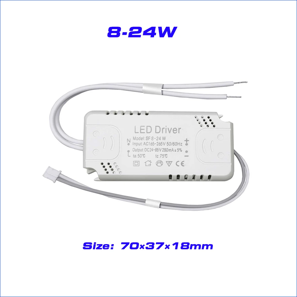 LED Driver Adapter For LED Lighting AC165-265V Non-Isolating Transformer For LED Ceiling Light Replacement Power 8-80W 220mA