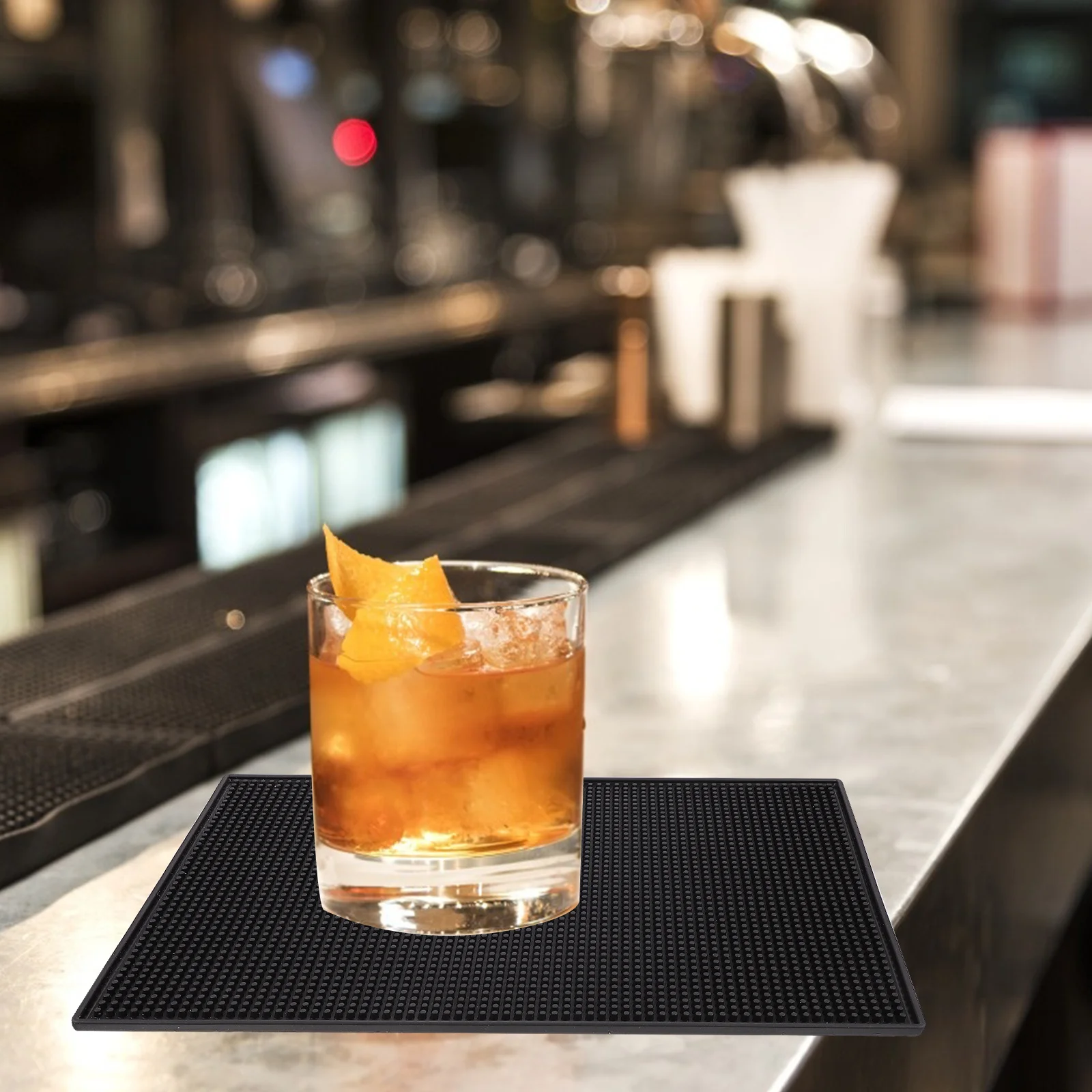 

Thick Rectangle Silicone Mat Environmental Cup Coaster Non-Slip Design for Cups Frost Wear Resistance Cup Holder Mat Household