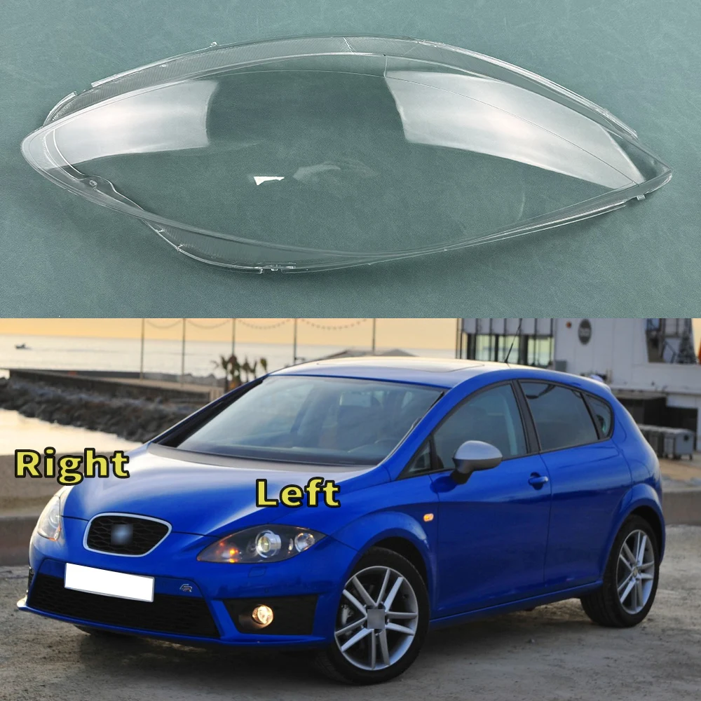 

Car Front Headlight Glass Cover Headlamp Shell Lens Caps Light Case Auto Lamp Shade Lampcover Mask For Seat Leon 2009-2012