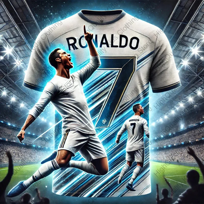 2025 Mesh Material Breathable Cool Quick Drying New ChatGPT AI Ronaldo #10 Adult and Children's Football Jacket Spring/Summer F