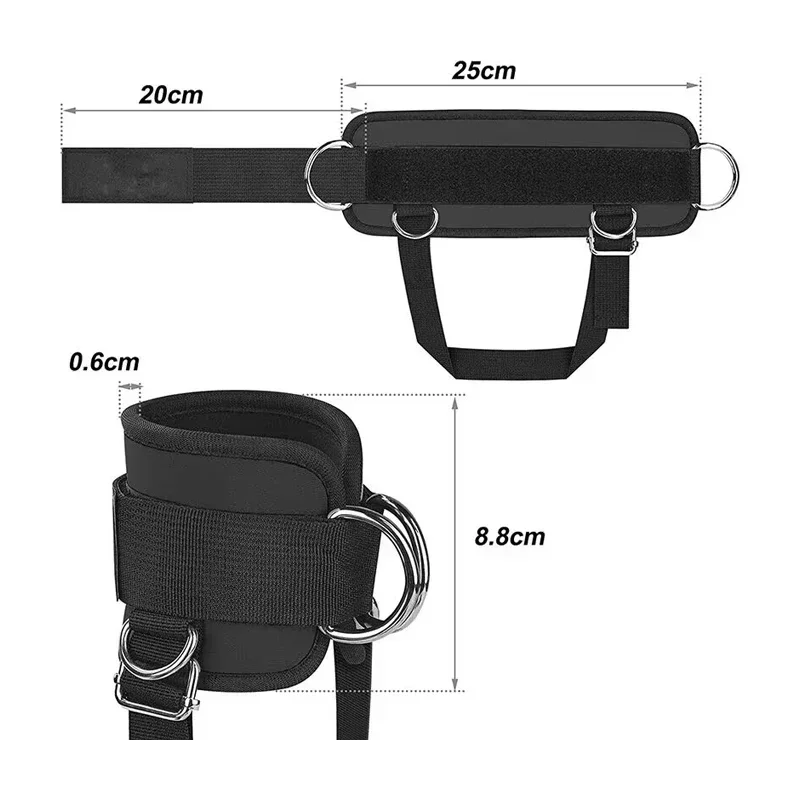 1Pc Gewatteerde Enkelbandjes Enkelbandjes voor Kabel Machines Enkele/Dubbele D-Ring Fitness Enkelboeien voor Been Extensions