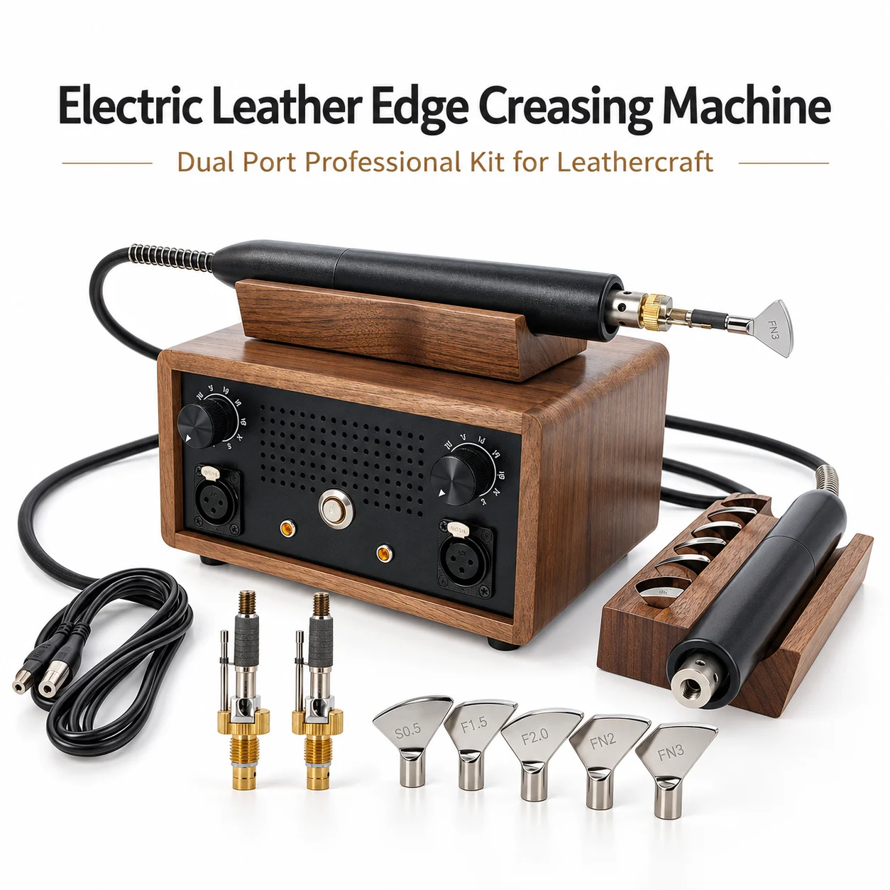 Leather Creaser Machine - AOLIVIYA Electric Leather Edge Creaser Dual