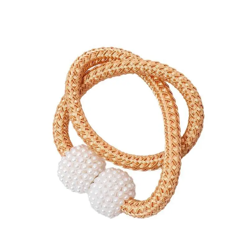 Magnetic Curtain Tiebacks 2Pcs Scratch Resistant Decorative Rope Fixers for Luxury Silk Curtains Home Decoration
