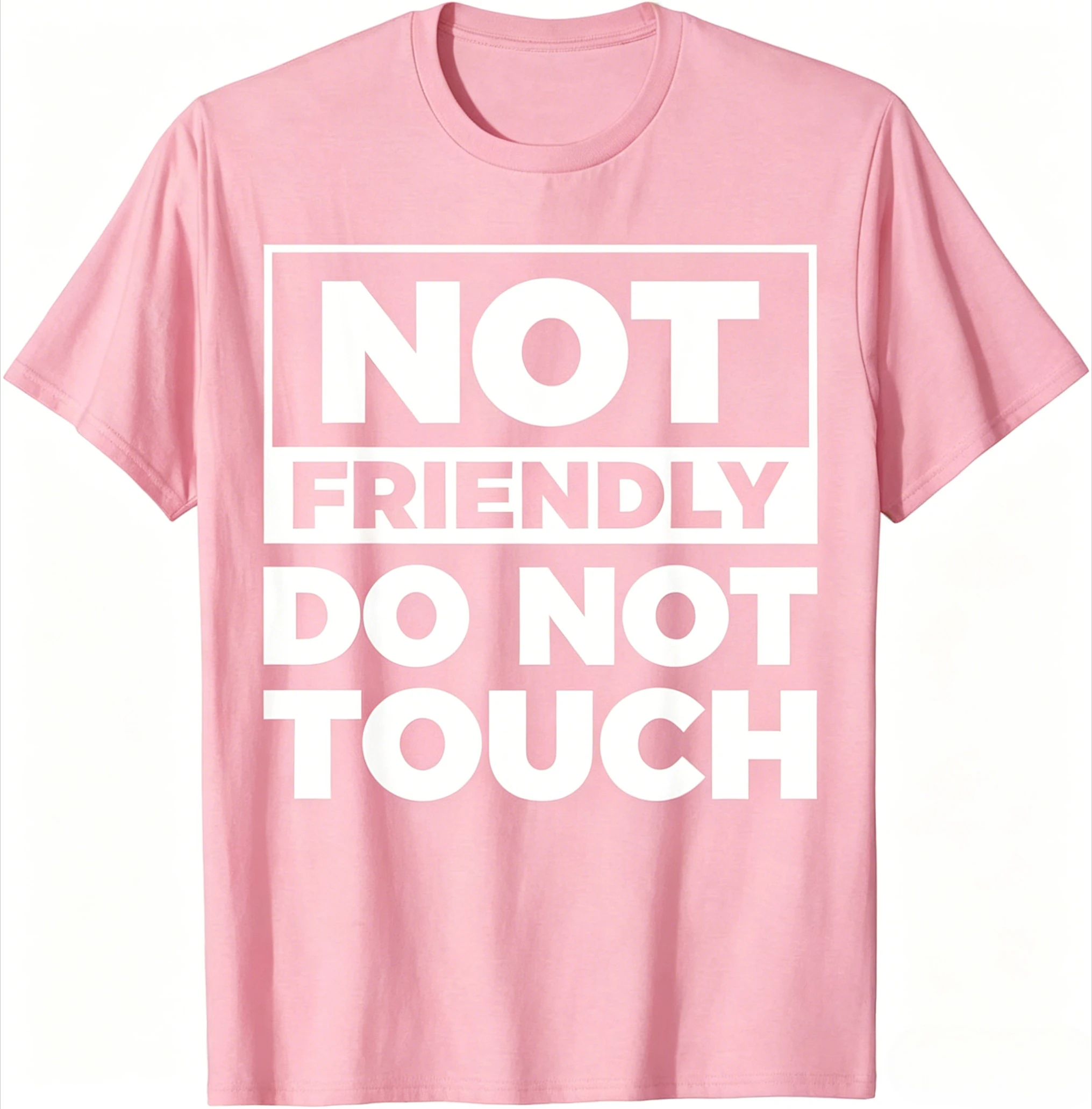 Introvert Anti Social Warning Slogan Print T-Shirt Lässiges, cooles Streetwear-Oberteil mit übergroßen kurzen Ärmeln – Detail 4