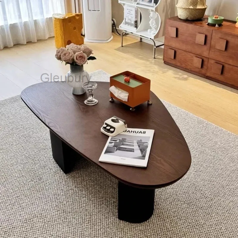 Retro Solid Wood Tea Table,minimalist Living Room,wooden Tea Table,homestay Designer,wooden Heterosexual Creative Tea Table