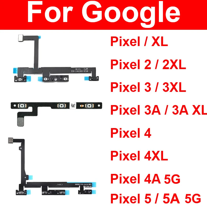 Power Volume Flex Cable For Google Pixel XL 2 2XL 3 3XL 3A 4 4XL 4A XL 5 5A 5G Side Buttons Power Volume Key Flex Ribbon Parts