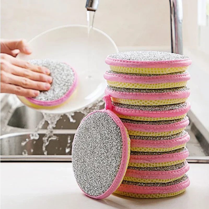 3/5/10 pcs Double Sides Cleaning Sponge Pan Pot Dish Clean Sponge Household Cleaning Tools Dishwashing Brushes