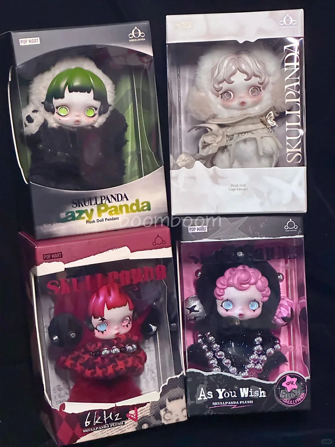 Produto quente popmart genuíno ΘSKULLPANDA vários estilos de pingentes de brinquedo de pelúcia série sp cartões pendurados surpresa presentes de natal