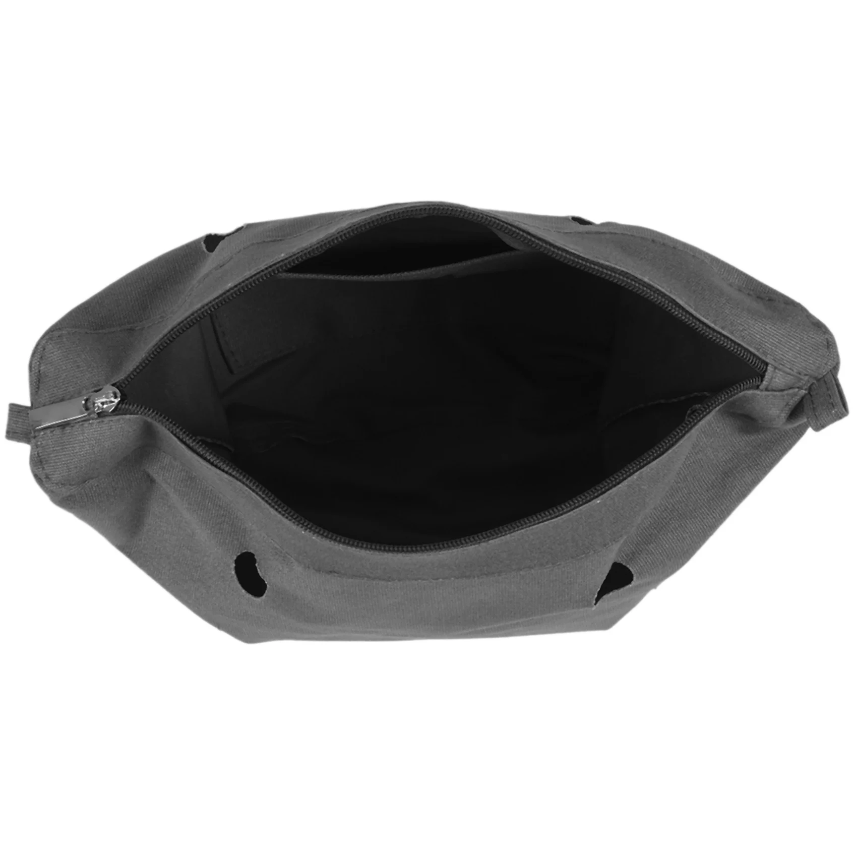 

【SEE】2X Waterproof Solid Canvas Inner Lining Insert Zipper Pocket For Obag O Bag Handbag Bag Deep Gray Mini & Black Mini