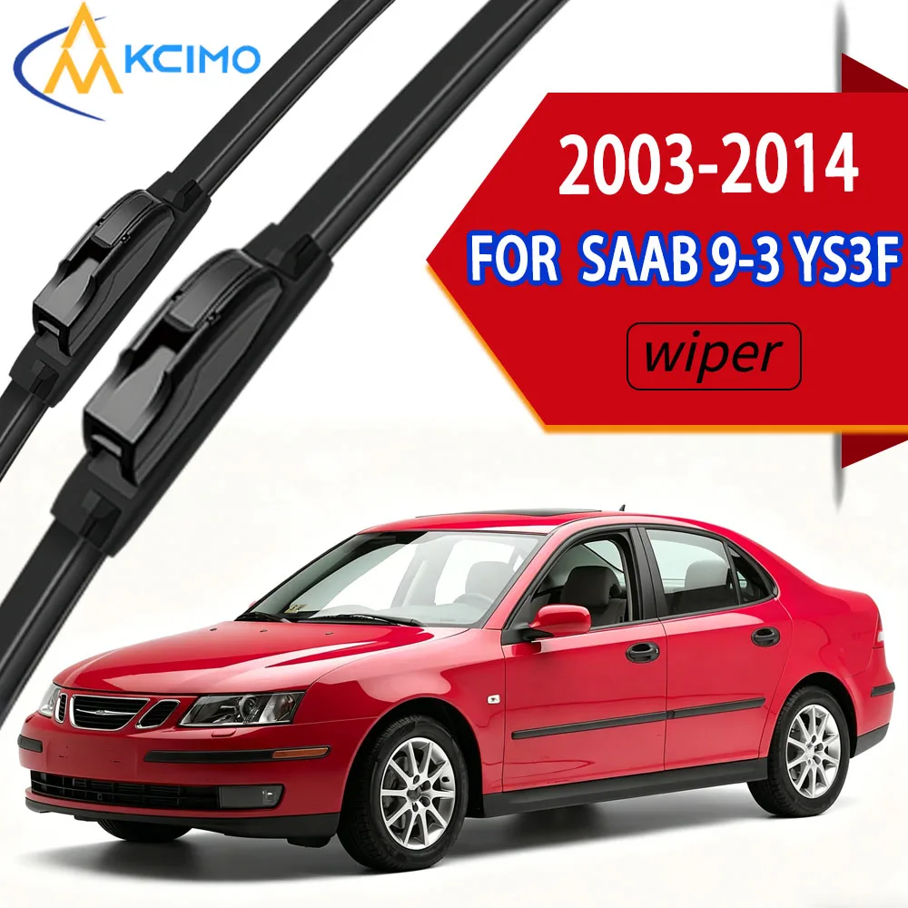 

Premium High-Density Rubber Front Windscreen Wiper Blades Perfect Fit for SAAB 9-3 YS3F 2003-2014.