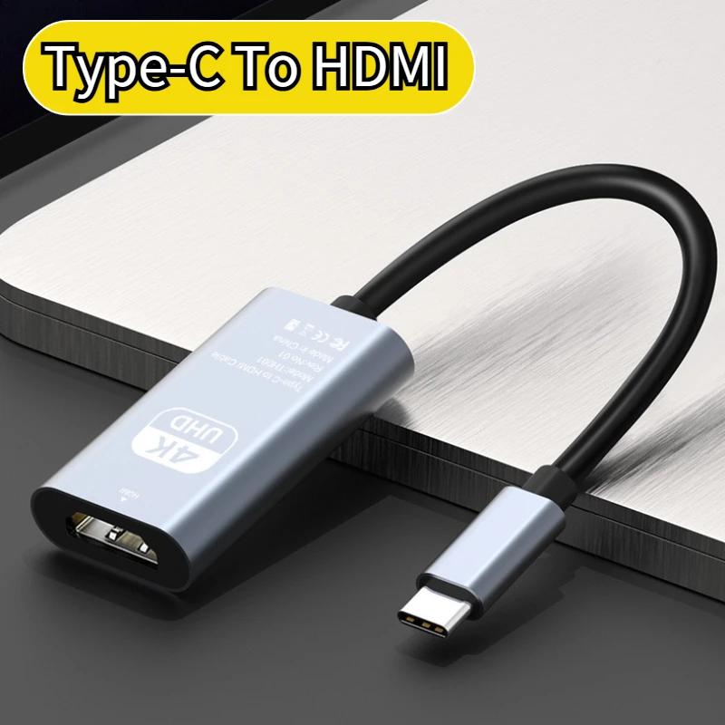 4K 60Hz Type C to HDMI Adapter USB 3.1 HUB HDTV Converter Cable for TV Converter for PC MacBook iPad Samsung Laptop Tablet