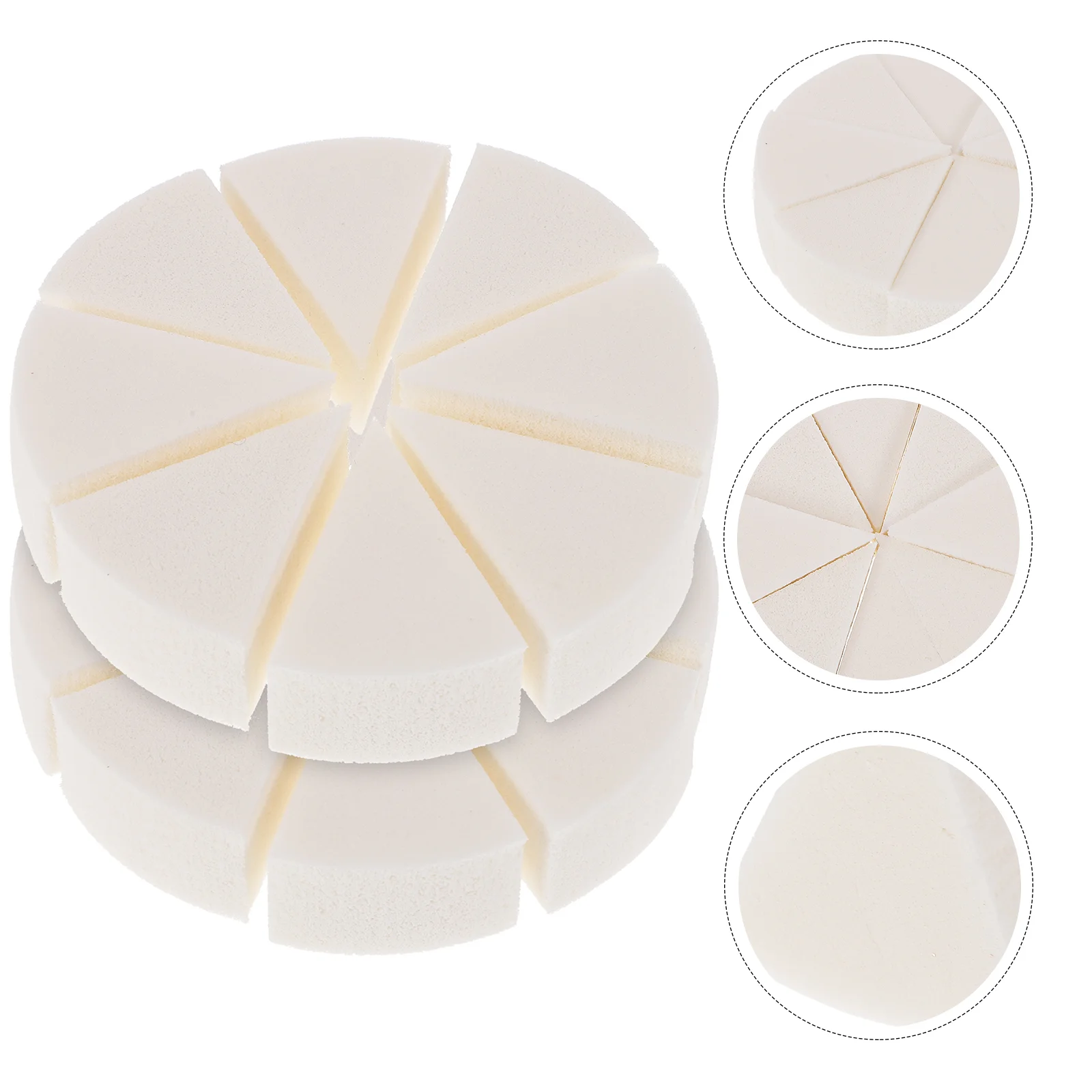 2 Sets Triangular Sponge Puff Pad Stopper Jumbo Wedges Wipes Makeup Applicator Tools Triangle Powder Latex