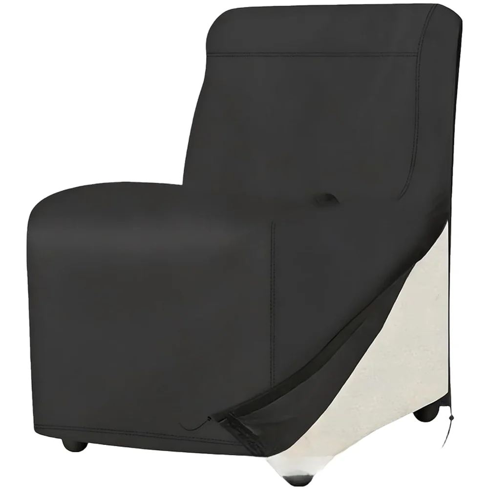 Outdoor Patio Chair Cover Waterproof 600D Oxford Cloth Heavy Duty Fit 75x80x102cm Side Zipper and Drawstring Hem