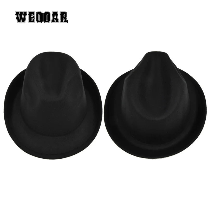 Vintage Fedora Hat Women Men Felt 2022 Luxury Ladies Cowboy Hats Party Black Wedding Church Derby Top Bonnet Men\'s Panama Bob