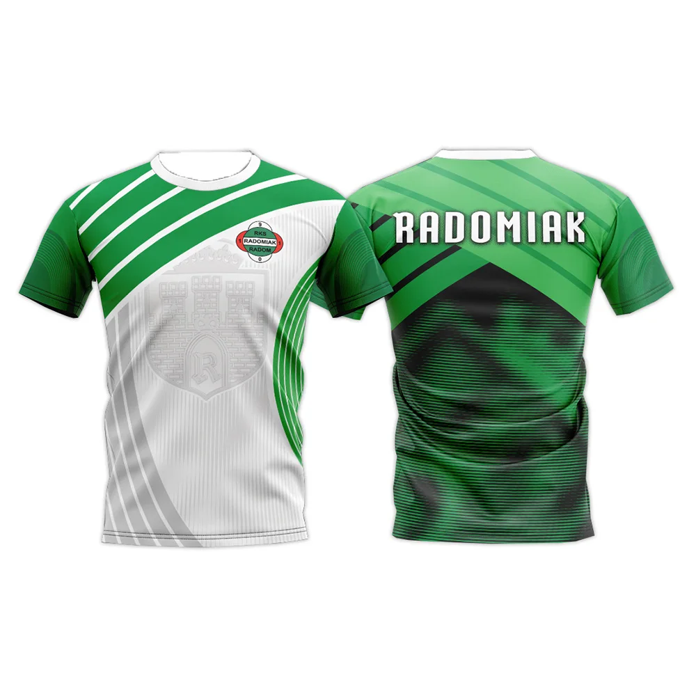 Unisex Radomiak Radom Poland Football Club 3D Print T-Shirt Quick Dry Multi Color Sport Casual Top for Children
