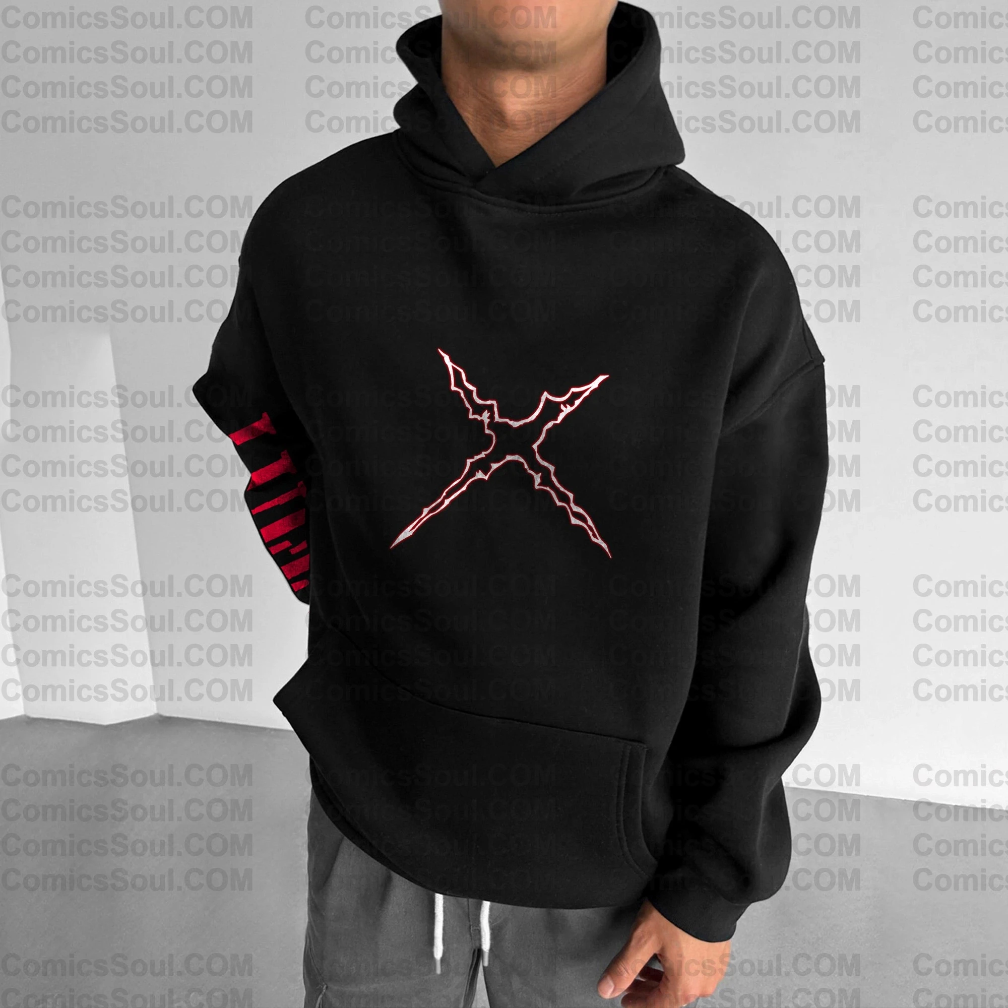 Een Stuk Luffy Zwarte Hoodie Mannen Vrouwen Herfst Winter Losse Casual Streetwear Running Fitness Rode Bliksem Anime Sweatshirt