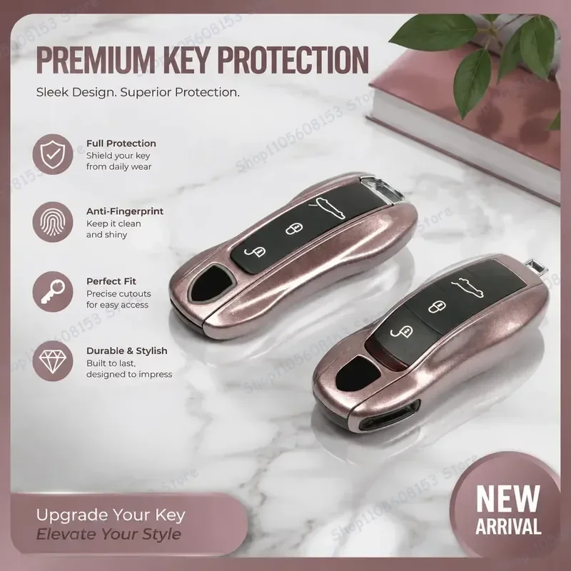 For Porsche Macan 718 Taycan 911 Cayenne Key Cover Ice Berry Powder Design Car Key Case Protective Silicone Shell