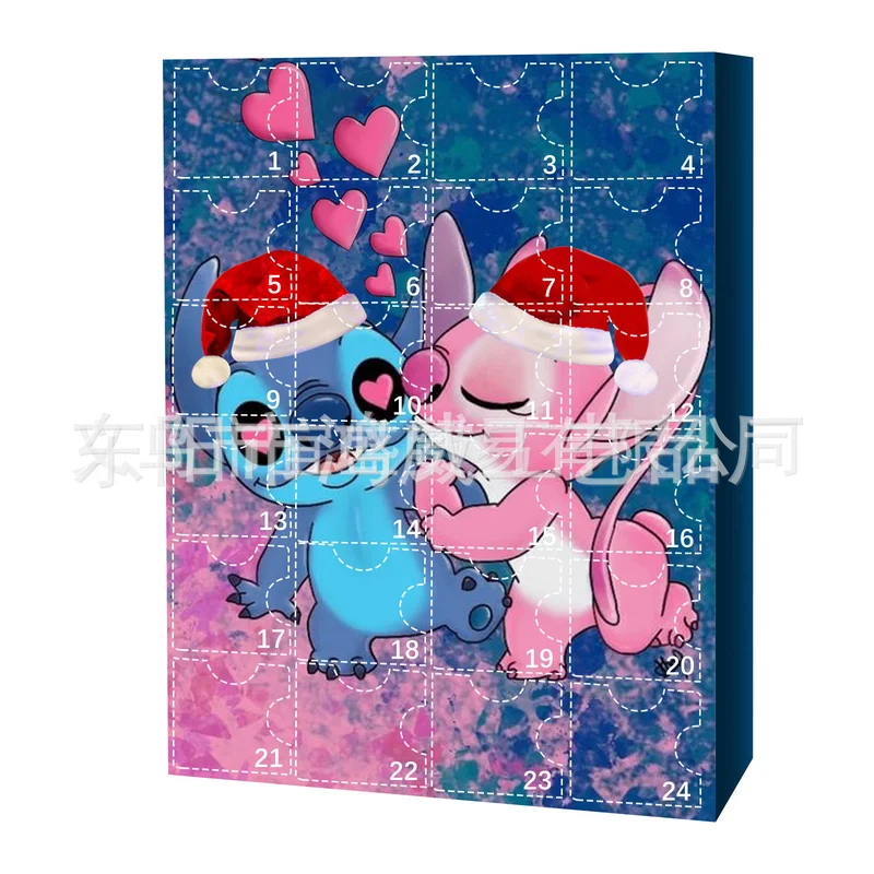 Stitch Christmas Advent Calendar Toy Figures Juguetes Navidad Surprise Gift for Children Trendy Blind Box