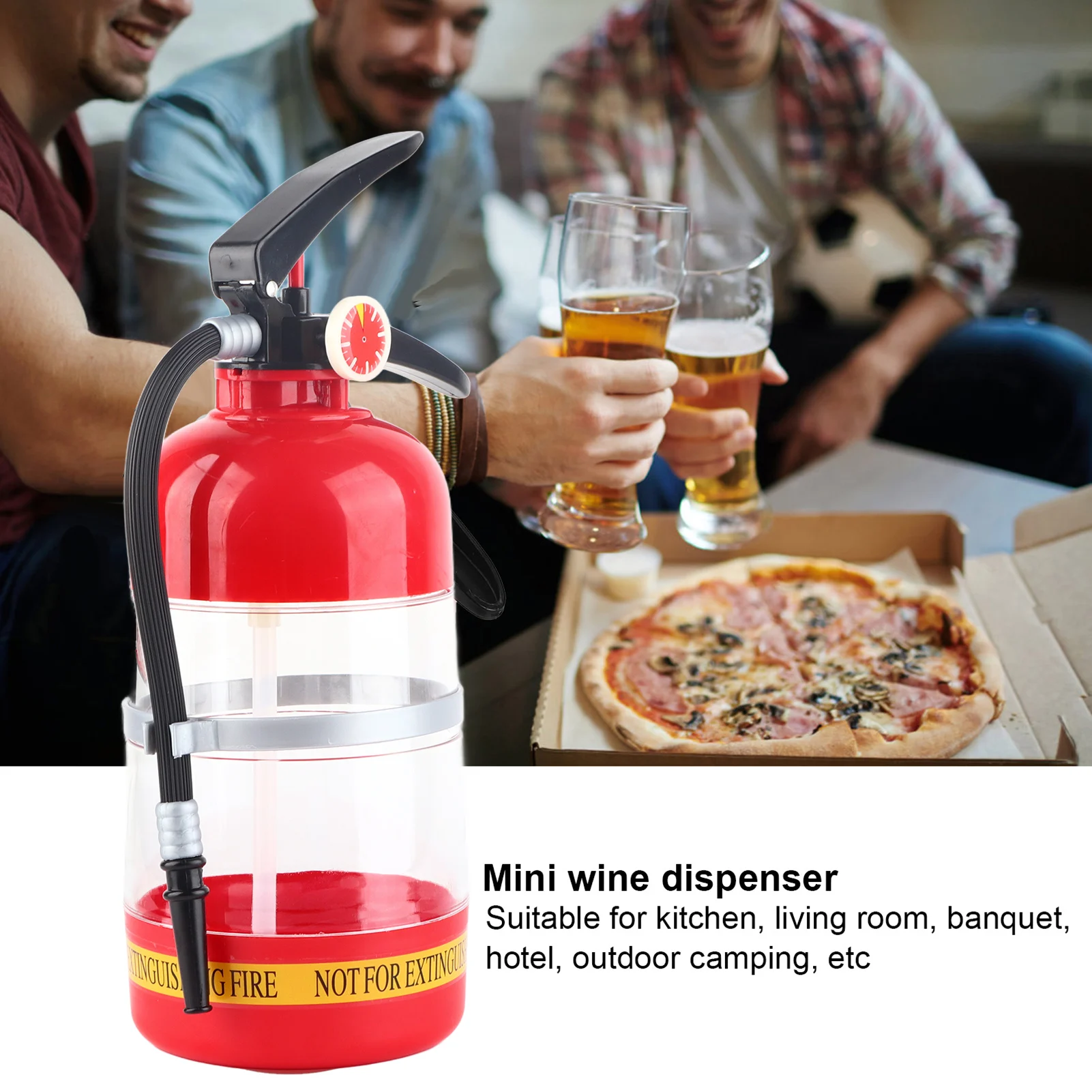 

2L Portable Beverage Dispenser with Liquor Pump Leak Proof Easy Press Tool for Wine Beer Cocktails Ideal Party Outdoor BBQ