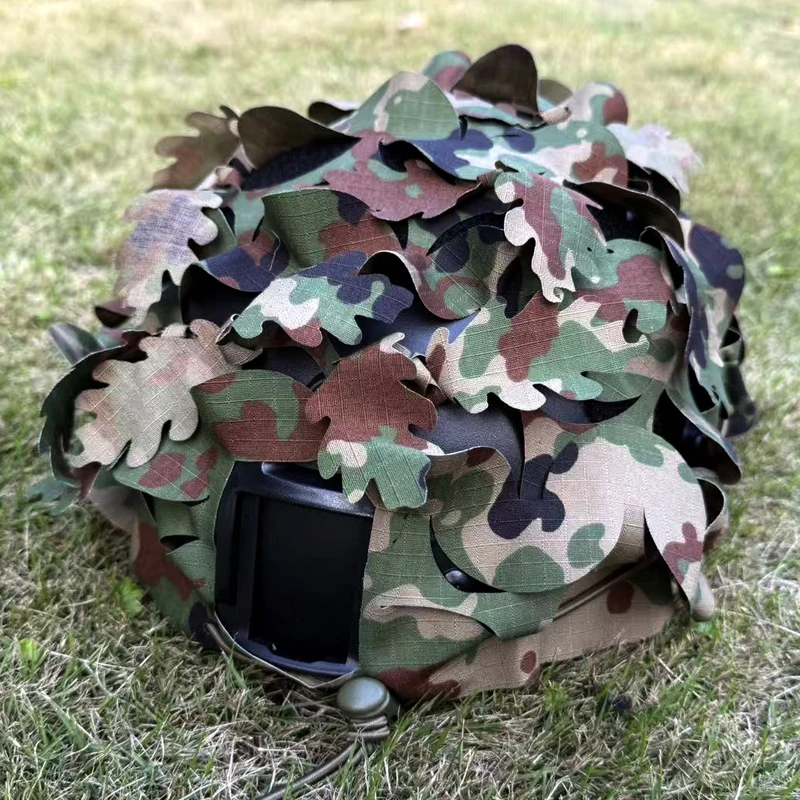 Funda para casco rápido US4CES camuflaje marino mexicano gorra cortada con láser 3D DNC M81 WL SS LETO camuflaje personalizado