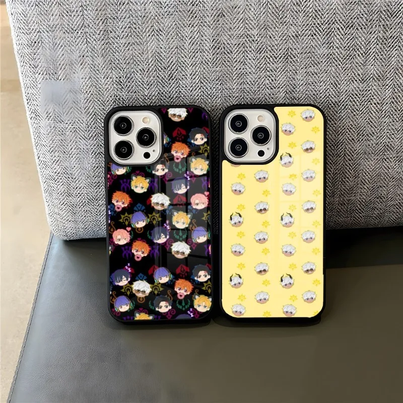 Obeys Me Demon Brothers Pattern Phone Case PC+TPU For Iphone 14ProMax 15 11 12 13 Pro Xs Max Mini Xr X 7 8 6 6s Plus Cover