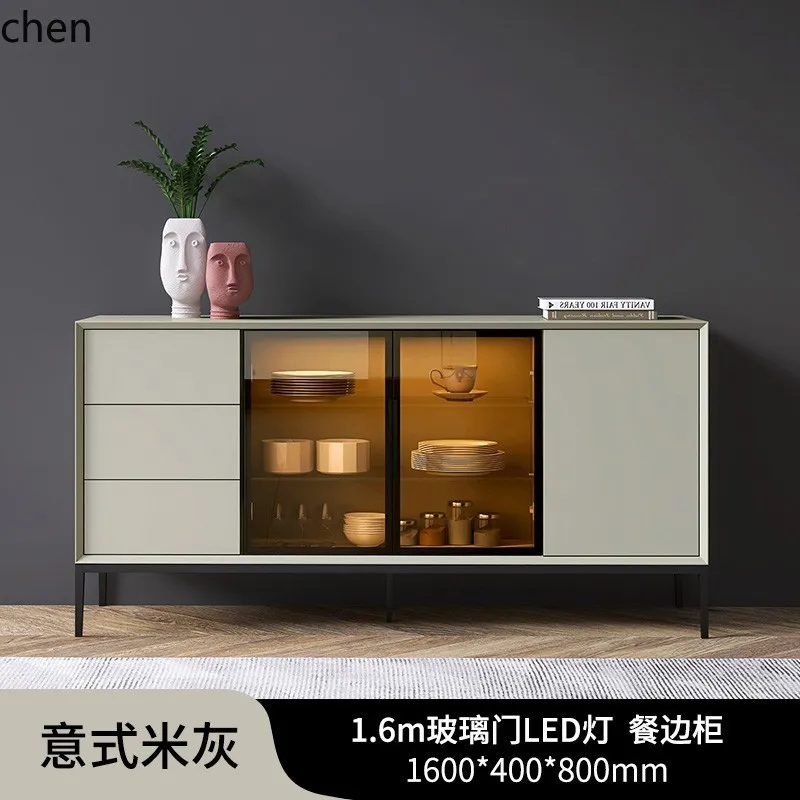 ZML Minimalist Sideboard Cabinet Modern Solid Wood Tea Storage Entryway Cabinet Multifunctional Bowl Cabinet