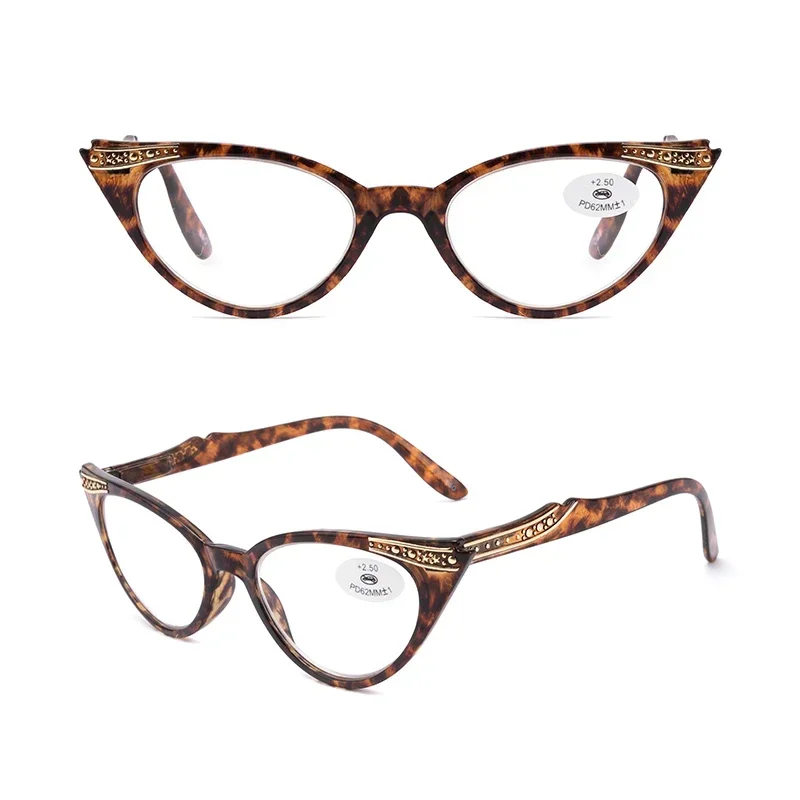 Read Magnification Cat Eye Frame Vision Care Presbyopia Glasses Hyperopia Eyewear Women Reading Glasses Computer Eyeglasses