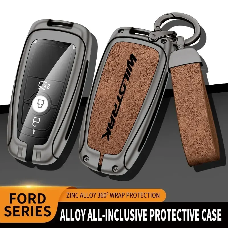 Zinc Alloy Car Remote Key Case For Ford Ranger Wildtrak Remote Control Protector For Ford Ranger Wildtrak Key Cover Accessories