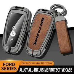 Zinc Alloy Car Key Case para Ford Ranger Wildtrak, Protetor de Controle Remoto, Key Cover Acessórios