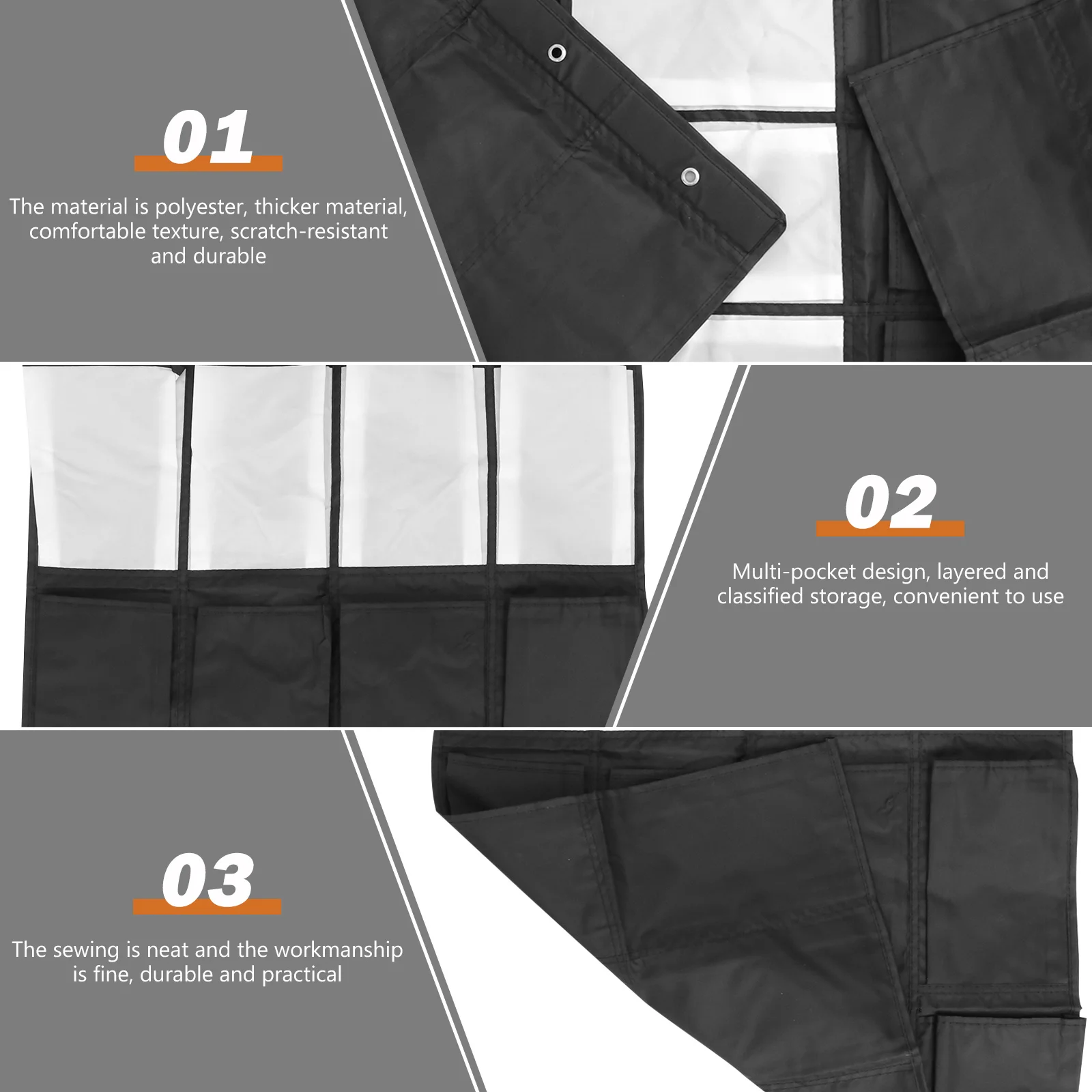 1 قطعة حقيبة للحمل متعددة الجيوب 16-شبكة البوليستر النثرية حقيبة التخزين ل جدار الباب السرير أريكة كرسي مسند الذراع التخزين المنظم