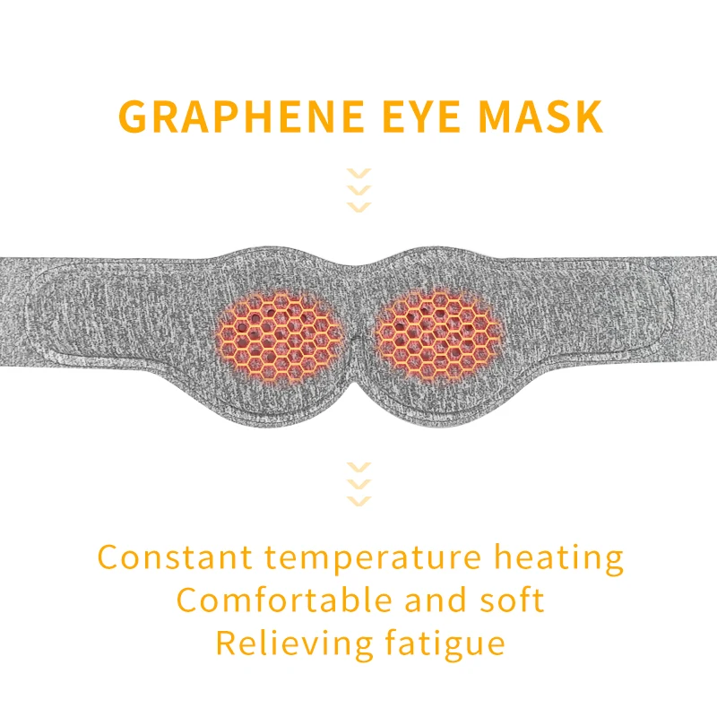 Heated Eye Mask for Children Warmer Graphene Eye Mask for Migraines Dark Circles Eye Relax Eye Compress with Temperature Control