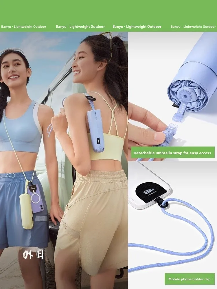 

Портативный легкий зонт-парасоль в форме банана, защита от УФ-излучения, для солнца и дождя, компактный, для взрослых, из полиэстера