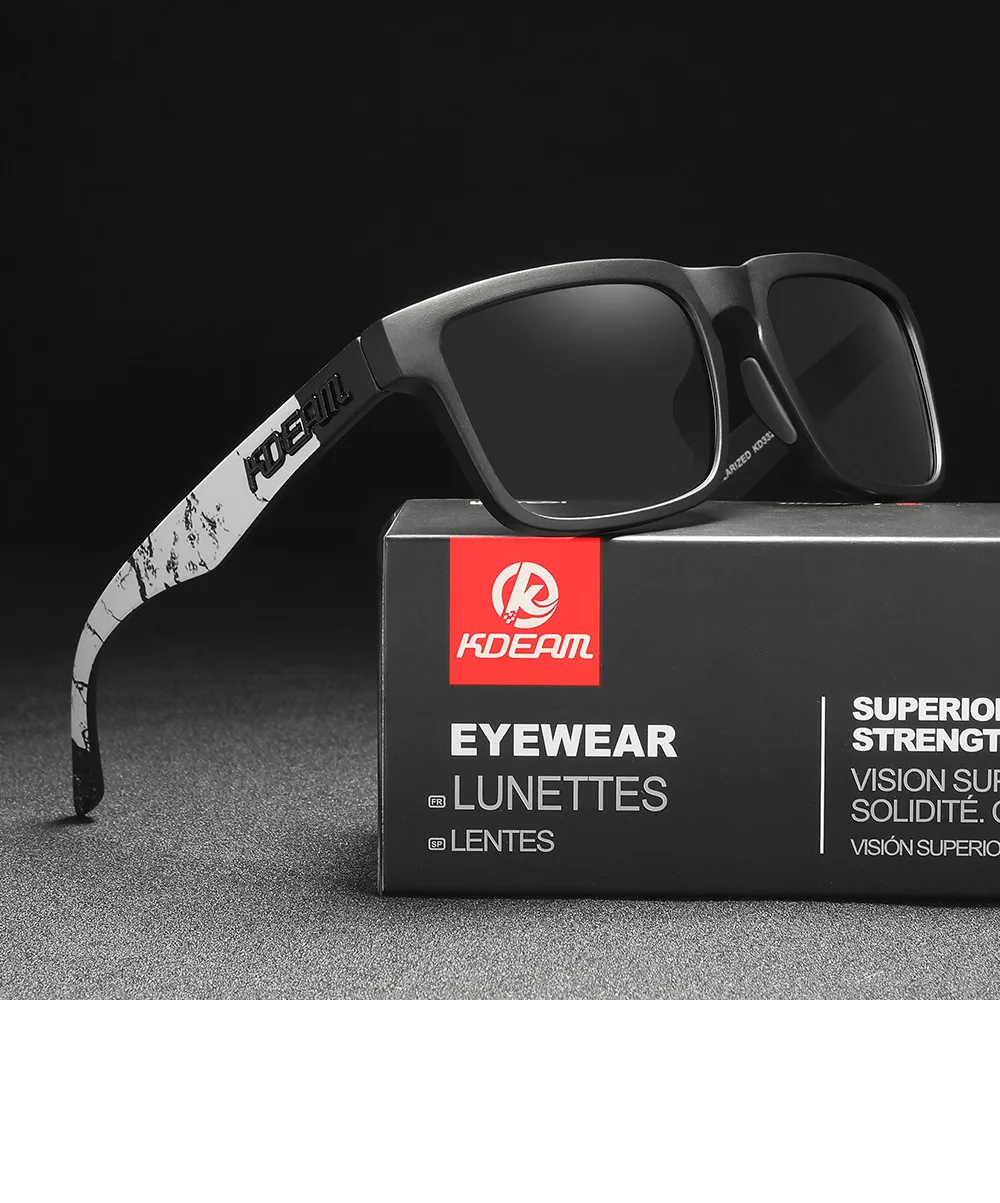 Neue KDEAM Marke Kurze Design Männer Platz Polarisierte Sonnenbrille Hochwertige Fahren Sonnenbrille Mode Frauen Shades UV400 Brillen – Detail 33