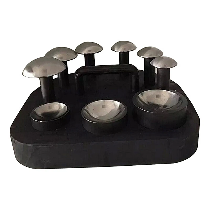 Wholesale Goldsmith Tools 9pcs Forming Die Metal Jewlery Stamping Dapping Doming Punch Block Set
