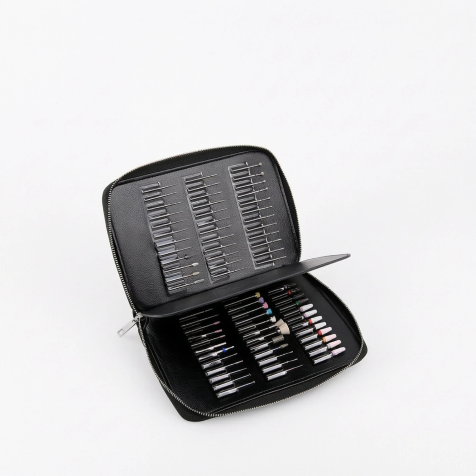Nail Drill Bit Bag Travel-Friendly Nail Drill Bit Holder Compact Lightweight for Manicurists, Home Manicures
