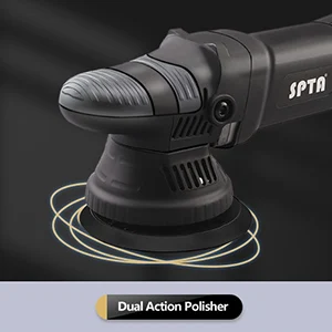 SPTA 5 Inch 780W Dual Action Car Polisher Auto Orbit 15mm Polishing Machine with Sponge Pads Accessories for Vehicle Buffing