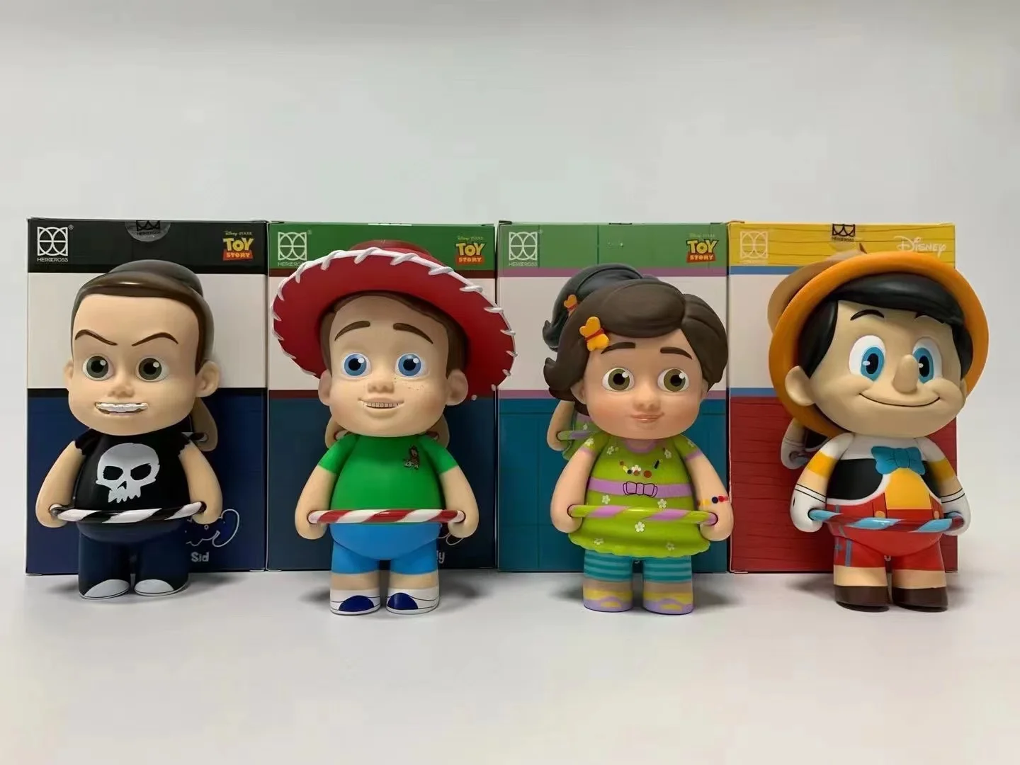 HEROCROSS Toy Story Action Figure Andy Davis Sid Bonnie Bo Peep Zury Chuckles Big Baby Model Toys