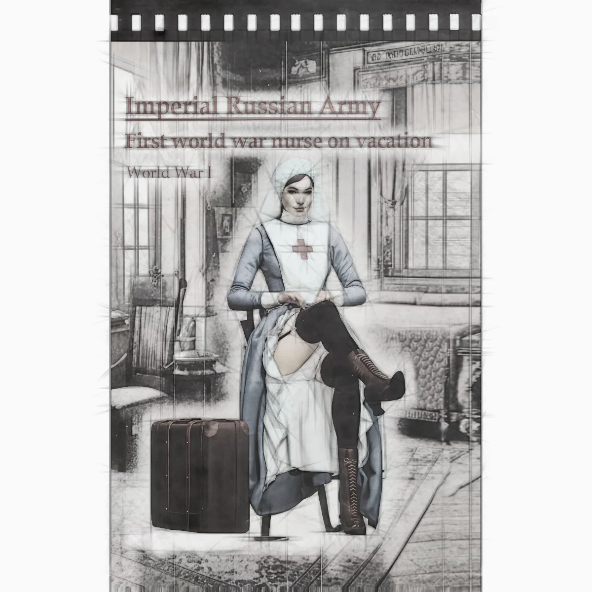 

Resin soldier model GK 54MM Nurse Sophia - Unassembled and unpainted DIY kit 1718C