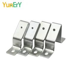 2PCS DIN Rail 45° Base Terminal Cold-rolled Steel Plate for Electrical Installation Sliding Bracket Screw Fixation For 35mm Rail